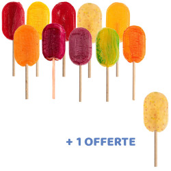 10 Sucettes artisanales aux fruits +1 offerte