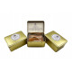Lot de 3 boîtes crêpes dentelle Hermine d'or